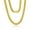 Gold Plated, variant on Men's 12mm Miami Cuban Link Chain Necklace in Stainless Steel - Simulated Diamond CZ Lock Necklace | Men's Trendy Necklaces | Fine Chain Necklace