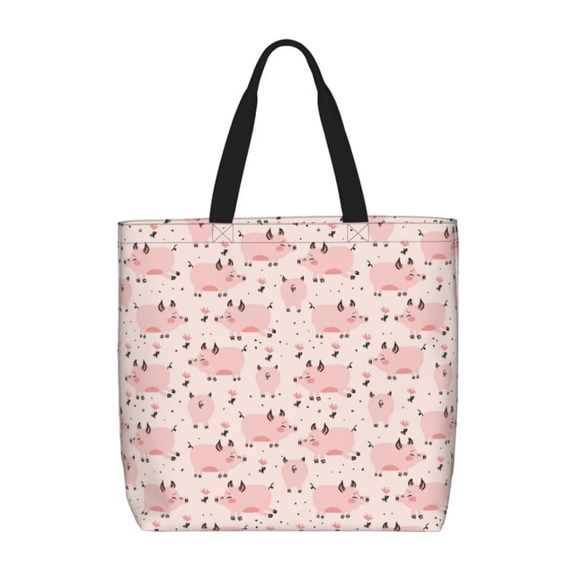 Balery Pig Bolsa de Mano para Mujeres con Cremallera, Bolsa de Gimnasio con Compartimentos, Bolsa para Laptop, Bolsa para Trabajo
