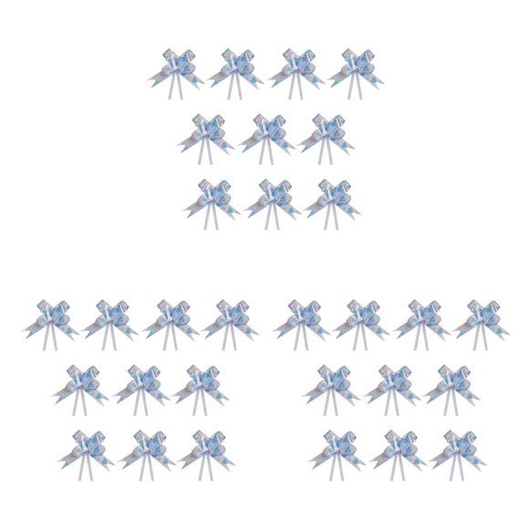 Bearachild 10 piezas Bow Pull Decor Multi-colores Embalaje festivo Flor tirada a mano Boda Regalos de cumpleaños Vacaciones Corazón / Azul claro Type1 NO1