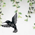 thumbnail image 3 of 3 Optional Metal Hummingbird Wall Art Decoration 1PC Cutout Iron Black Bird Sculpture Hanging Pendant Decoration Office Kitchen Room Home Decor, 3 of 6