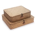 thumbnail image 1 of Cesta de almacenamiento Seagrass DECRAFTS con tapa, juego de 2, 1 of 6