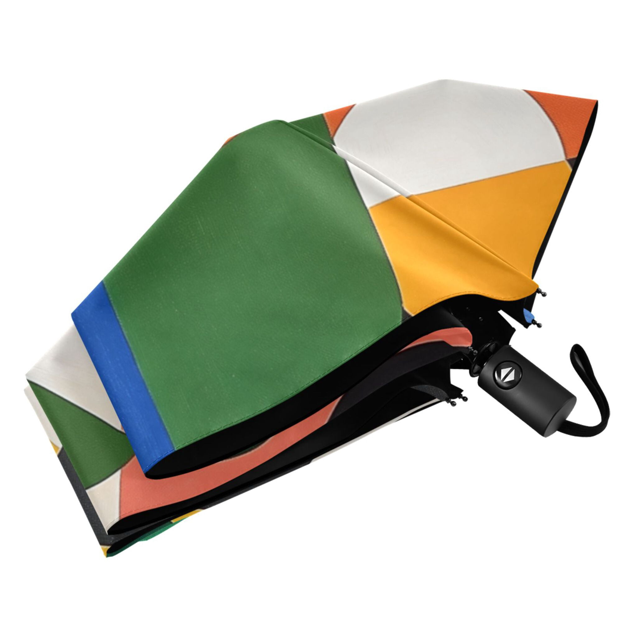 FORMRS Travel Umbrella Folding Auto Open Close Windproof Rain UV Protection, Abstract Plants