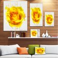 thumbnail image 3 of Belle Rose en Aquarelle Jaune - Toile Florale Art Print, 3 of 4