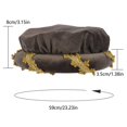 thumbnail image 2 of vlrwzc Brown Renaissance Beret Hat Medieval Themed Event Beanie Cap, 2 of 7