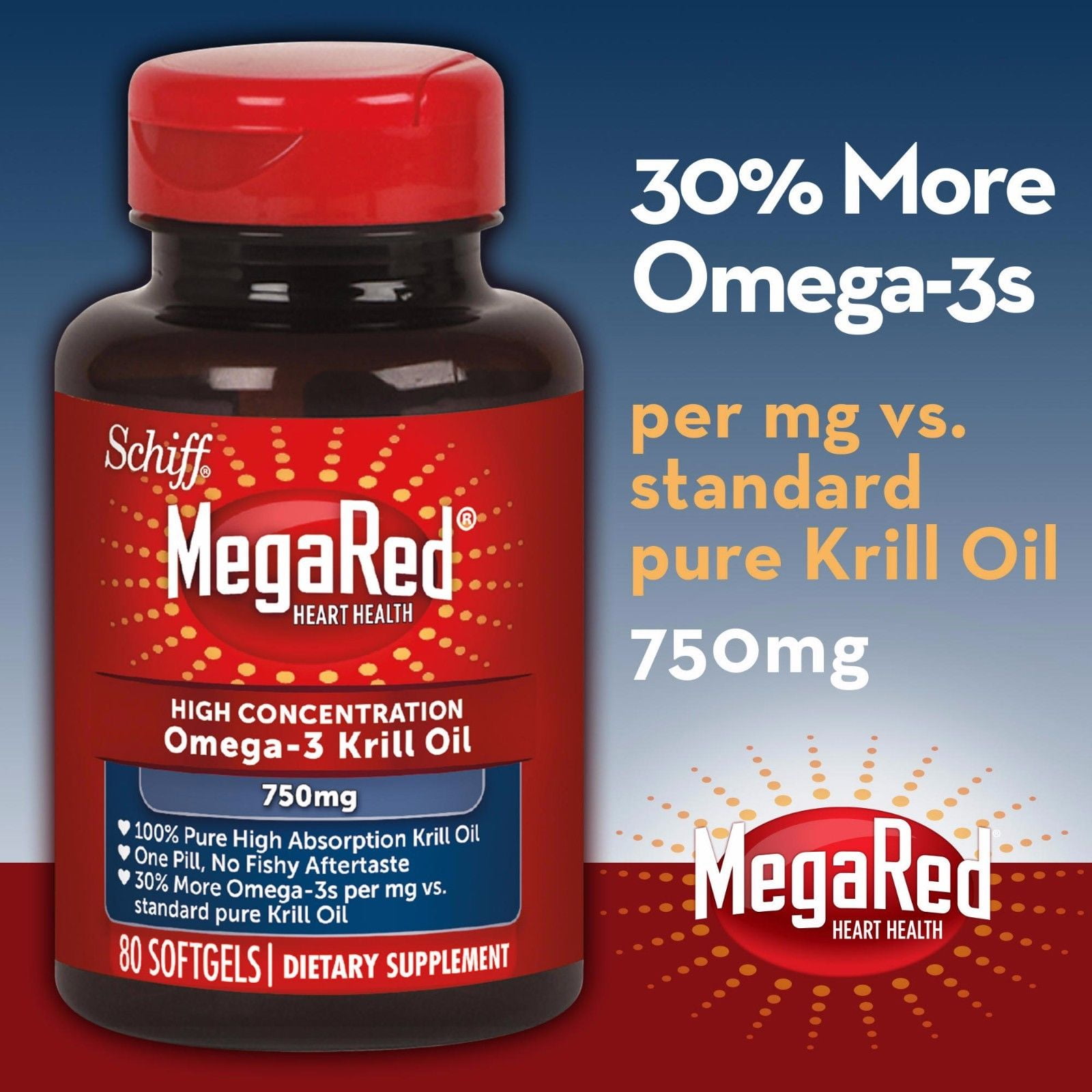 Krill Oil 750 mg., 80 Softgels 