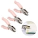 thumbnail image 1 of Perforadora de 3 piezas, capacidad de perforación de 6 a 8 hojas, perforadoras de papel de un solo orificio de mano para etiquetas, boletos para ropa Ecomeon no, 1 of 4