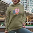 thumbnail image 2 of Find the Beauty in Every Day, Boho Rainbow & Flowers Art Merch Gift, Sand Hooded Sweatshirt or Hoodie, 3XL, 2 of 5