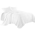 thumbnail image 4 of Chezmoi Collection Katy 2-Piece Frayed Edge 100% Washed Cotton Quilt Set, Soft-Finished Lightweight Bedspread All Season Bedding, Twin, White, 4 of 4