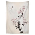 thumbnail image 3 of Ambesonne Floral Tablecloth Rectangular Table Cover, Classical, 60"x84", Grey White, 3 of 4