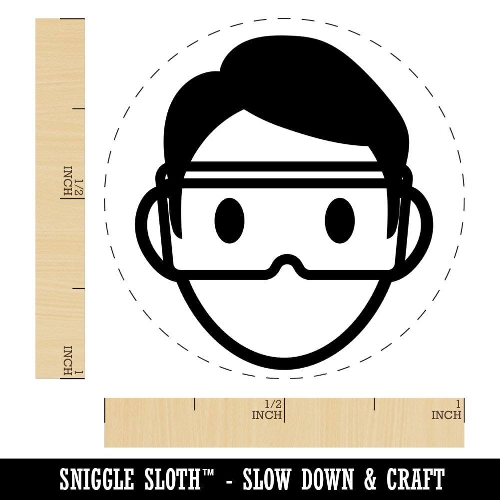 Occupation Scientist Lab Chemist Icon Self-Inking Rubber Stamp Ink Stamper - Fuchsia Ink - Medium 1 Inch