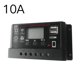 thumbnail image 1 of Regulador de panel solar Controlador de carga de batería Pantalla LCD Gestión completa de carga PWM de 4 etapas, 10 A, negro, 3 botones Methold HA5851-07B, 1 of 6