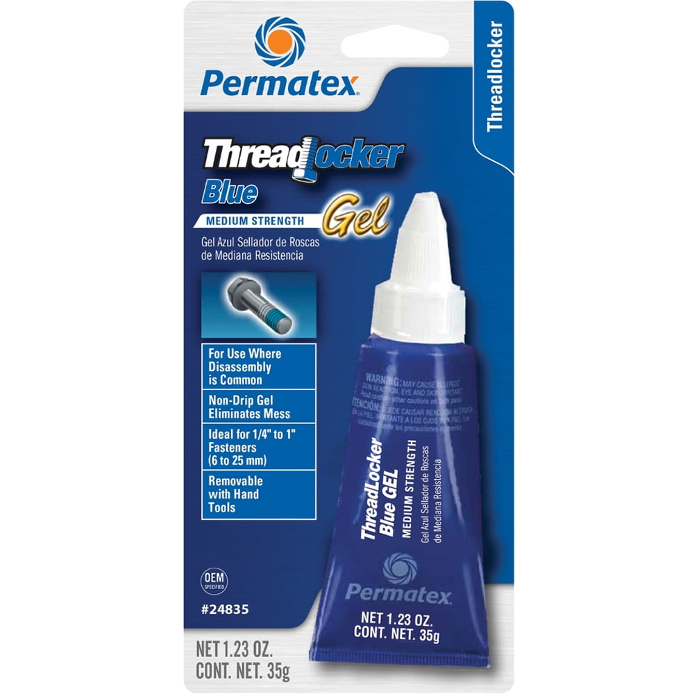 Permatex 24835 Medium Strength Threadlocker Blue Gel 35g Walmart