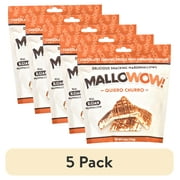 (5 pack) MALLOWOW! Quiero Churro Marshmallow Snacking Treat. Belgium Marshmallow is Drizzled With Chocolate Contains Milk and Soy. Resealable Bag. Ready to Eat.