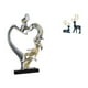 thumbnail image 1 of Figura romántica de pareja de ciervos, adorno coleccionable para dormitorio, boda, estantería, armario, sala de estar, oficina, decoración del hogar., 1 of 8
