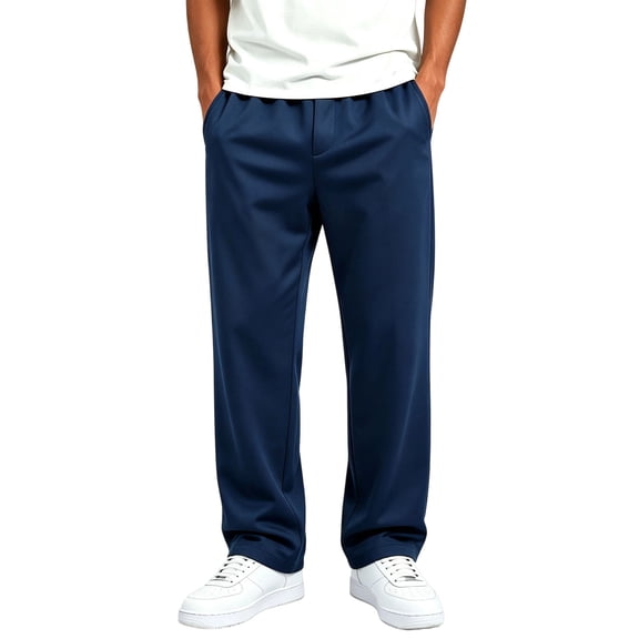 Jalioing Boys Sweatpants with Pocket Elastic Waist Straight Leg Athletic Pants Casual Open Bottom School Pants with Pocket