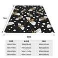 thumbnail image 3 of Salouo Honey Bees at Night Print Bed Blankets,Flannel Blanket Comfortable Air Conditioning Blanket Lightweight Blanket for Sofa Bed Travel & Couch -60"x50", 3 of 8