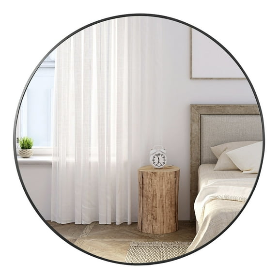 36”x 36” Aluminum Alloy Frame Modern Large Round Mirror Bathroom Vanity Mirror