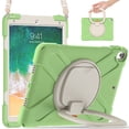 thumbnail image 4 of For iPad Air 3 10.5 Inch 2019/iPad Pro 10.5 Inch 2017 Case, 360 Rotatable Handle Stand, Shoulder Strap, Drop-Proof Design, Matcha Green, 4 of 7