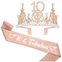 10 Sash And Tiara Happy 10th Birthday Decorations For Girl, Double Birthday Decorations Girl 10, 10 Year Decorations, 10th Birthday Gifts For Girls, 10th Birthday Party, 10 Old Birthday Decorations