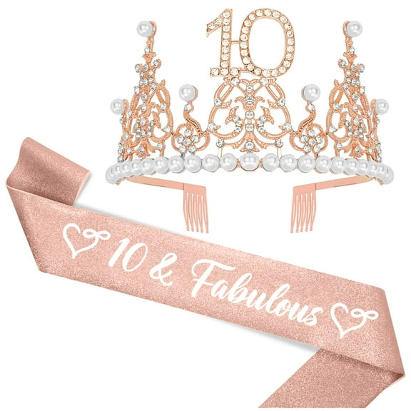 10 Sash And Tiara Happy 10th Birthday Decorations For Girl, Double Birthday Decorations Girl 10, 10 Year Decorations, 10th Birthday Gifts For Girls, 10th Birthday Party, 10 Old Birthday Decorations