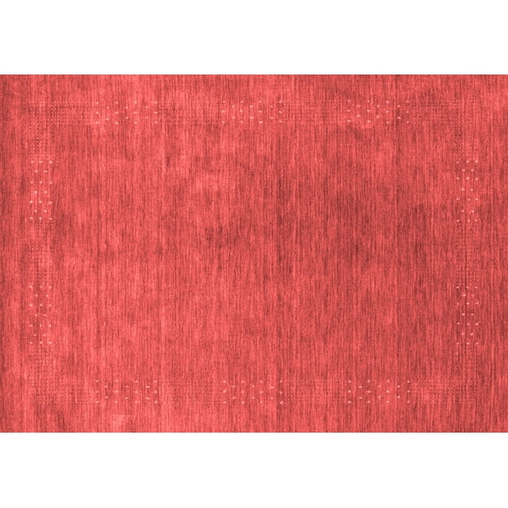 Ahgly Company Indoor Rectangle Abstract Red Contemporary Area Rugs, 4' x 6'