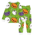 thumbnail image 4 of Kcolen Hand Painted Colorable Tops and Pants Set, 2Pcs Long Sleeve Halloween Pajamas Outfit for Holiday Party Homewear, 4 of 4