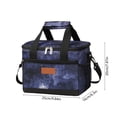 thumbnail image 3 of FastXmas Lunch Bag, Insulated Lunch Box, Soft Cooler Cooling Tote , Double Zipper and Handle Design Lunch Bag for Adult Men Women, Black(9.8"x6.3"x7.8"), 3 of 6