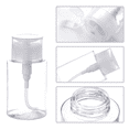 thumbnail image 3 of Empuje hacia abajo la botella de la bomba Flip Top Clear Vacío Botella de cosméticos Contenedor Bomba de bloqueo Botella dispensadora para esmalte de uñas y removedor de maquillaje Fokelyi CPB-DE-WX510-2, 3 of 5