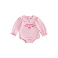 thumbnail image 2 of RUINIXCW Baby Girls Romper, Long Sleeve Embroidery Letters Bow Bodysuit Clothes for Casual Daily, 2 of 10