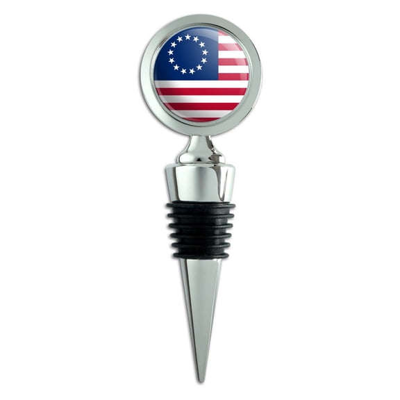 Betsy Ross 1776 American Flag Wine Bottle Stopper