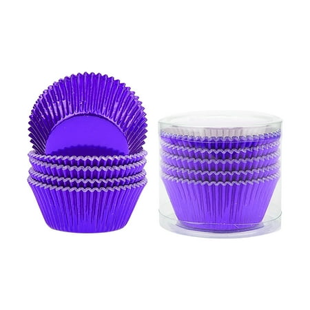 

WANYNG Cake Mould 100PCs Baking Utensils Thickened Aluminum Heat-Resistant Cake Paper Cup Mould Purple
