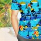 thumbnail image 4 of Camisa con estampado floral con botones y solapa de manga corta Blusa de moda informal de verano para hombres, 4 of 5