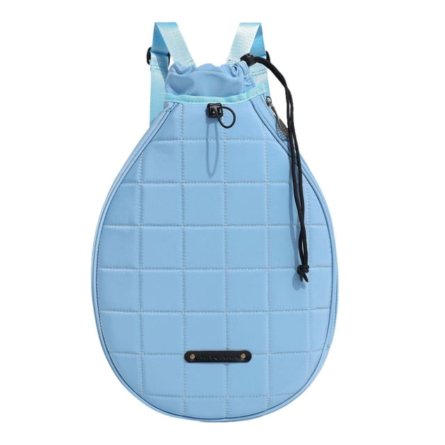 ZheElen Tennis Backpack Large Capacity with Adjustable and clean,solid color give Strap Polyester Crossbody Bag Blue