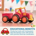thumbnail image 4 of Battat Tractor & Trailer Farm Truck with Removable Trailer, Toddler and Preschool Toys, 4 of 8