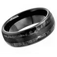 thumbnail image 4 of Tungsten Rings for Men Wedding Bands for Him Womens Wedding Bands for Her 8mm Charcoal Wood Inlay, 4 of 5