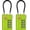 Green, variant on TSA Approved Luggage Travel Locks with Open Alert , 4 Digit Combination Resettable Code Zinc Alloy Lock for Suitcase, Backpack, Bag, Toolbox, Locker (2 Pack, Black)
