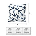 thumbnail image 2 of Throw Pillow Covers, Navy Blue Anchor Soft Square Pillow Cases with Invisible Zipper for Couch Bed Sofa, Farmhouse Fall Home Decor 12"x12", 2 of 7