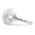 thumbnail image 3 of Auriga Fine Jewelry 925 Sterling Silver Polished CZ Flower Rose Ring for Women Size 7, 3 of 6