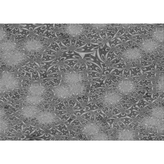 Ahgly Company Machine Washable Indoor Rectangle Transitional Grey Gray Area Rugs, 5' x 8'