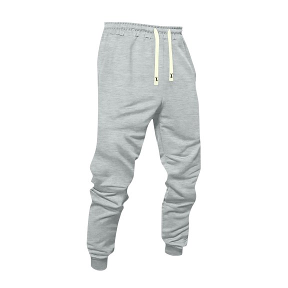 Lumtrix Jogger Sweatpants for Men Drawstring Cuffed Sweatpants Fall Winter Jogging Pants with Pockets Light Gray XL