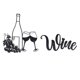 thumbnail image 1 of Decoración de pared con tema de vino ANGGREK Arte Del Hierro moderno Negro, 1 of 7