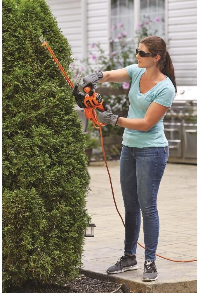 16-Inch Dual-Action Hedge Trimmer with Sawblade for Garden and Lawn Care