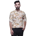 thumbnail image 4 of BESTMAN Chemises à Manches Retroussables Imprimées Kurta Mandarin Col Court pour Hommes, 4 of 6