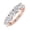 Pink, variant on 1 Carat 5-Stone Diamond Wedding Band Ring in 14K White Gold (Ring Size 4) - IGI Certified
