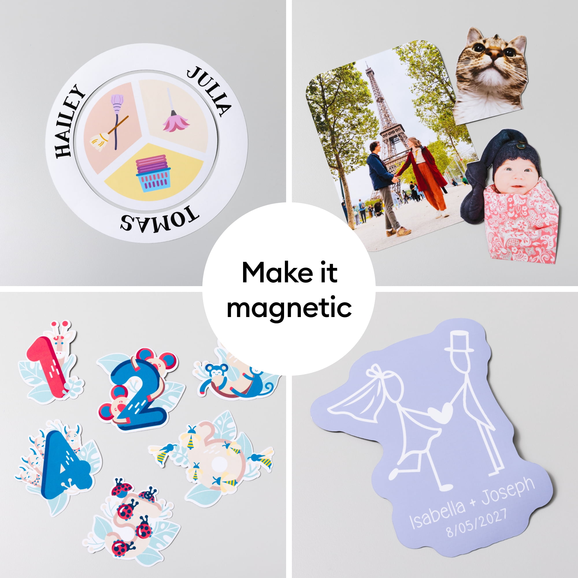 Cricut Printable Magnet Paper, (6), 8.5" x 11",White