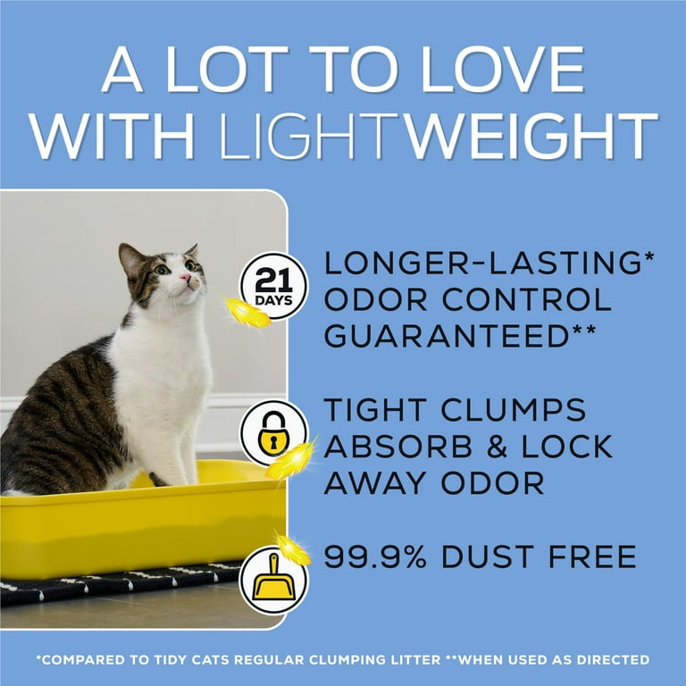 Tidy Cats Lightweight Unscented Clumping Cat Litter with 21-Day
