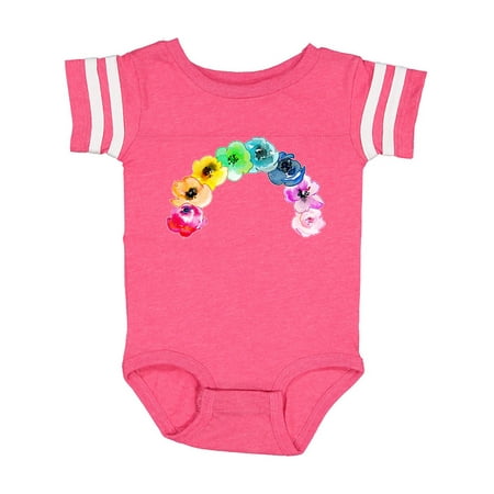 

Inktastic Rainbow of Flowers watercolor Gift Baby Boy or Baby Girl Bodysuit