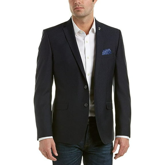 Nick Graham Tonal Pattern Sportcoat Navy 38S