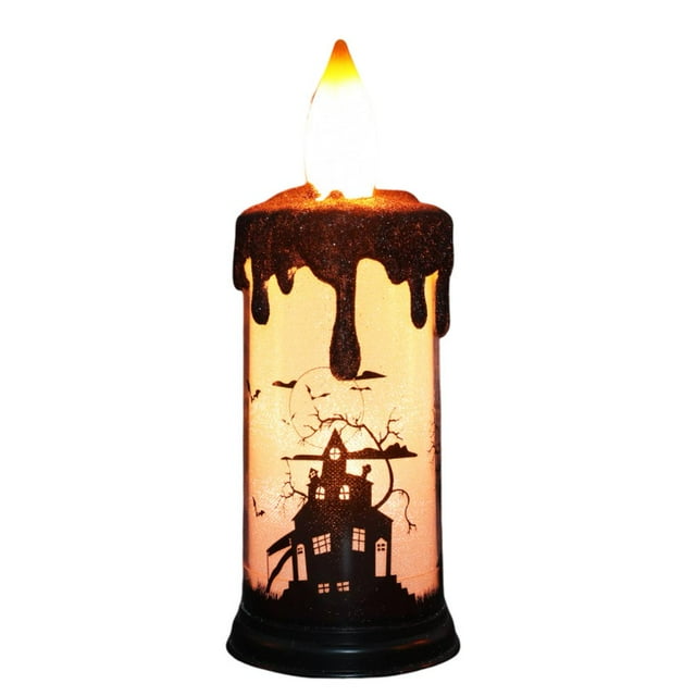 Electric Candle Battery Operated Glowing Power Saving Horror Waterproof Festival Props Safe Halloween Ornament Ghost Hand Skeleton Castle LED Candle Party Supplies