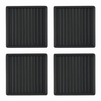 4Pcs Anti-Slip Furniture Pads- 2x2In Square Rubber Anti Skid Caster Cups, Leg Coasters-Couch, Chair, Bed Stoppers